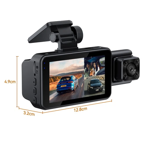 1080P HD Car Dash Cam Front/Inside/Rear Car DVR Dash Camera WiFi Video Recorder - Picture 12 of 16