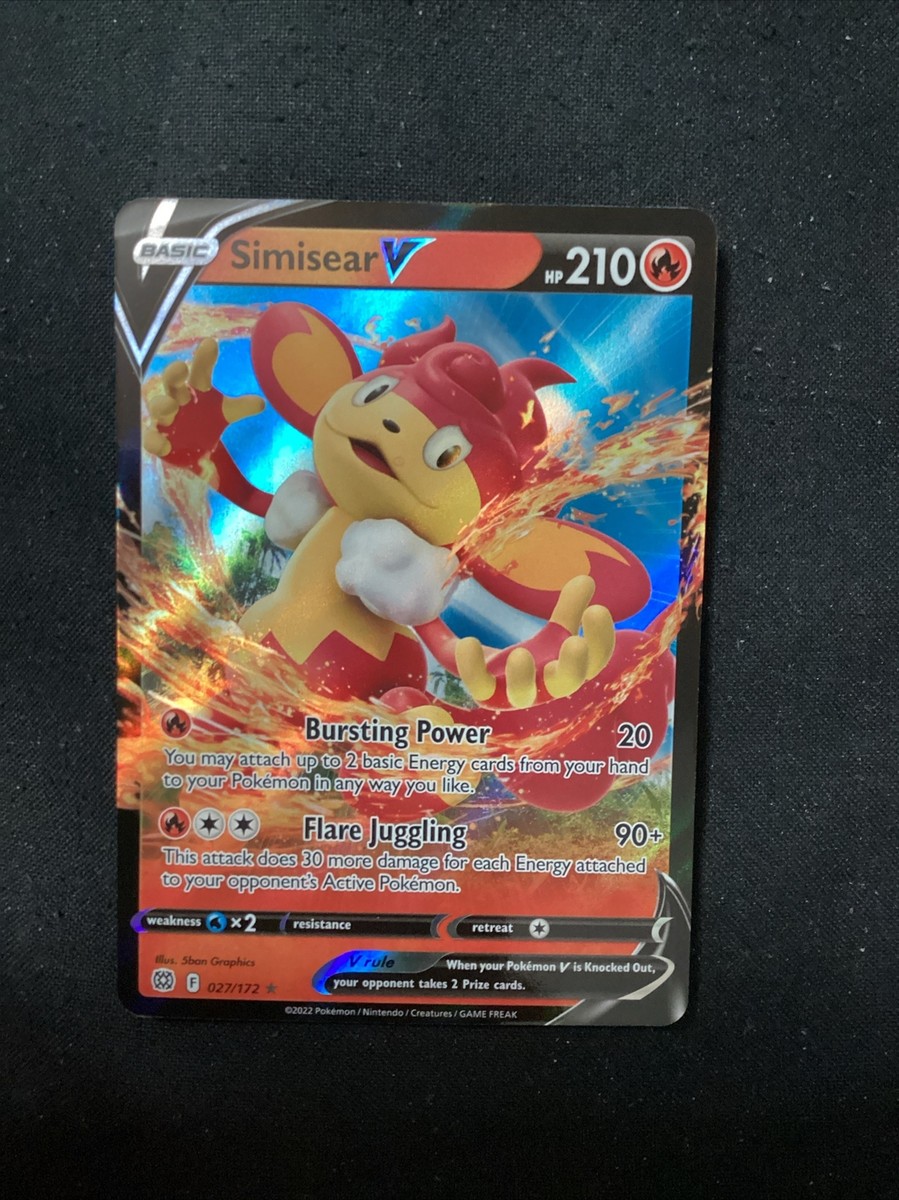 Simisear V 027/172 Ultra Rare Pokemon Brilliant Stars JT57
