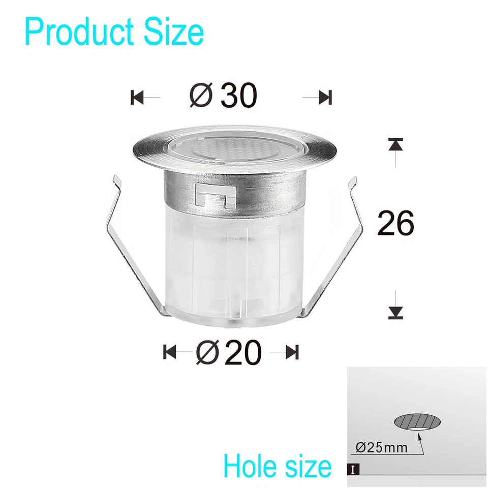 30mm Wifi Bluetooth Control Round Garden LED Deck Kitchen Plinth Lights Lighting - Image 2 of 4