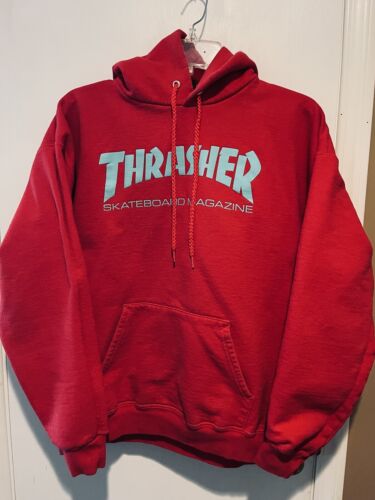 Thrasher Magazine Mens Hoodie Sweatshirt Adult M Red Skateboarding Pullover - Afbeelding 1 van 9