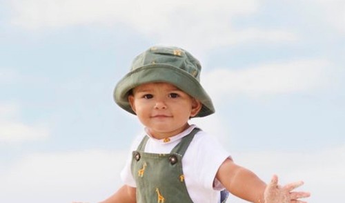 JoJo Maman Bebe Giraffe Boys Sun Summer Hat 0-6 Months BNWT RRP £12 - Picture 2 of 2