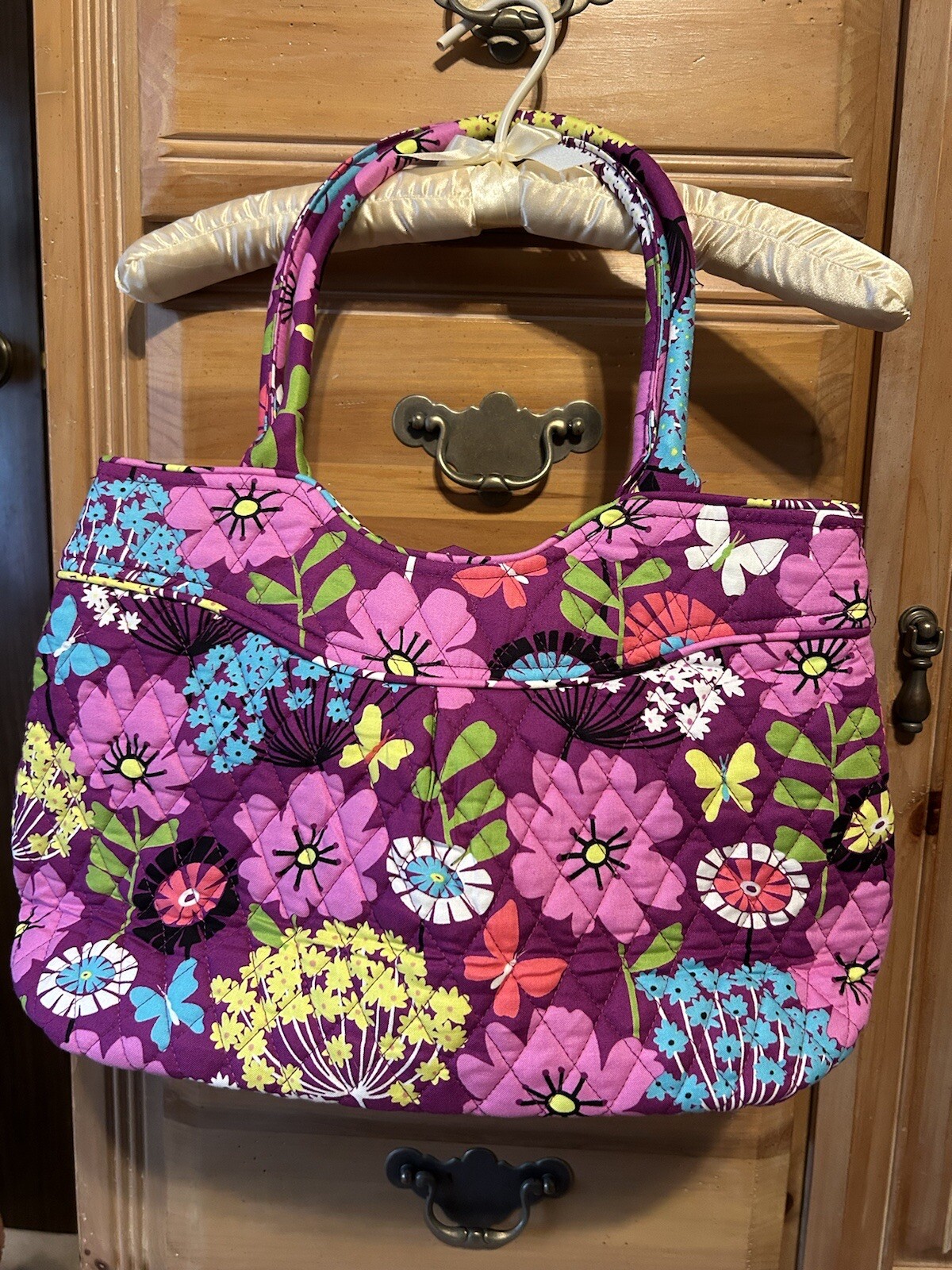 Brand New Vera Bradley Pleated Shoulder Bag Hand Bag in Flutterby eBay