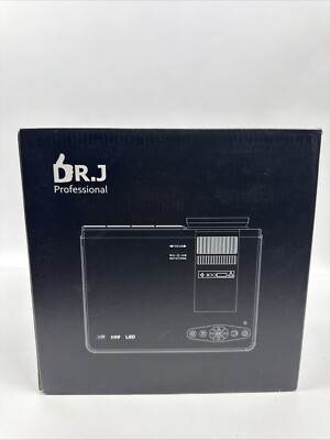 DR. J Professional HI-04 Mini Theater Movie Projector Bundle & 100'' Screen
