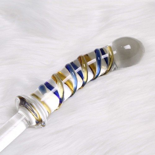 Handheld Glass Dildo Clit Vagina G-Spot Massager Anal Plug Sex Toy for Women Men - Picture 5 of 18