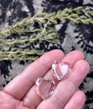 SWAROVSKI 6225 Flat Heart Crystal Clear Pendant 18mm Faceted Edge 1pc