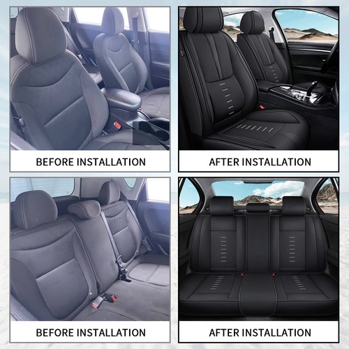 For Toyota Corolla 2014-2019 Car 5 Seat Cover Microfiber Leather Set Cushion Pad - Picture 2 of 8