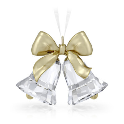 Swarovski Crystal Holiday Magic Bells Ornament, Gold, 5686321