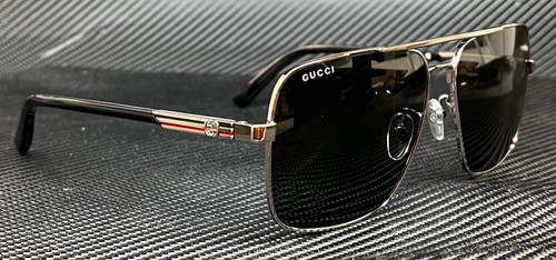 GUCCI GG1289S 001 Ruthenium Black Men's Extra Large 62 mm Sunglasses - Picture 3 of 5