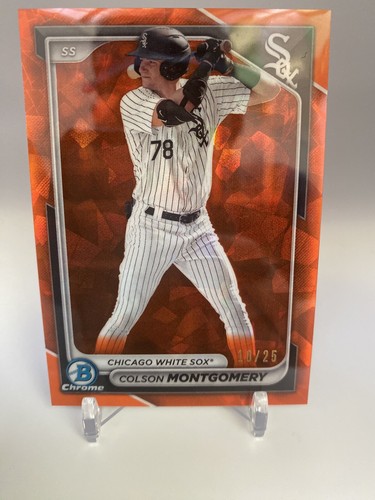 👑💎 2024 BOWMAN SAPPHIRE COLSON MONTGOMERY Rookie RC 1st #BCP-9 ORANGE /25 🎁🚨 - Picture 20 of 23