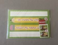 Pack Of 12 Student Nameplates, 9  X 6 1/4  , Makes 24 Nameplates, New In Package 