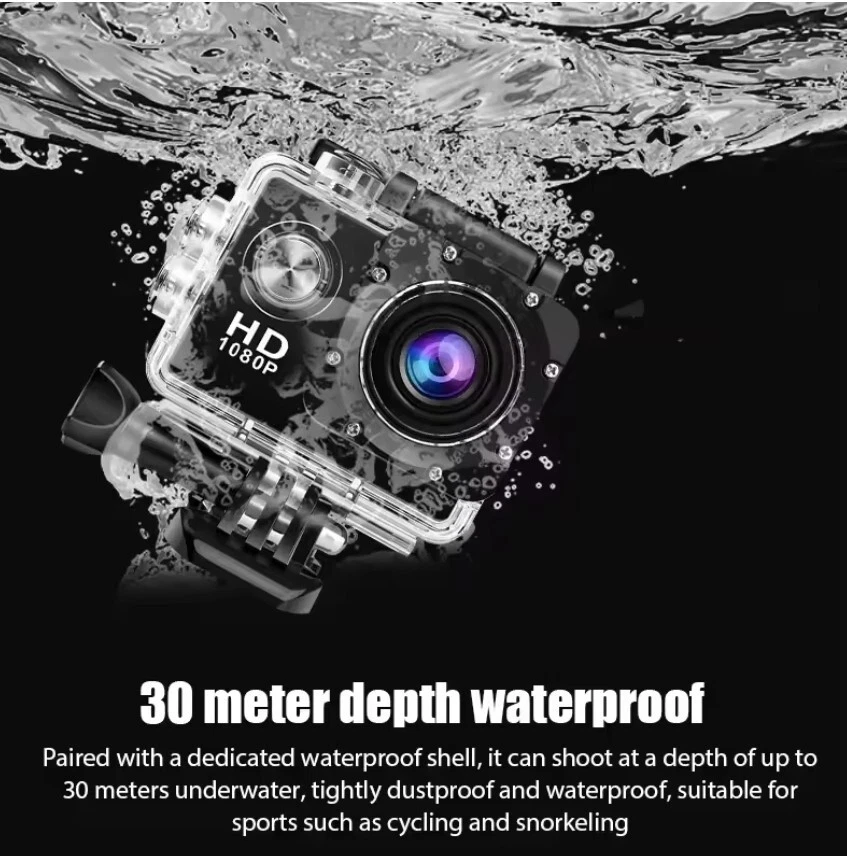 TELECAMERA GO PRO 4K SPORT WIFI ACTION ULTRA HD 16MP VIDEOCAMERA SUBACQUEA 170° - Immagine 4 di 4