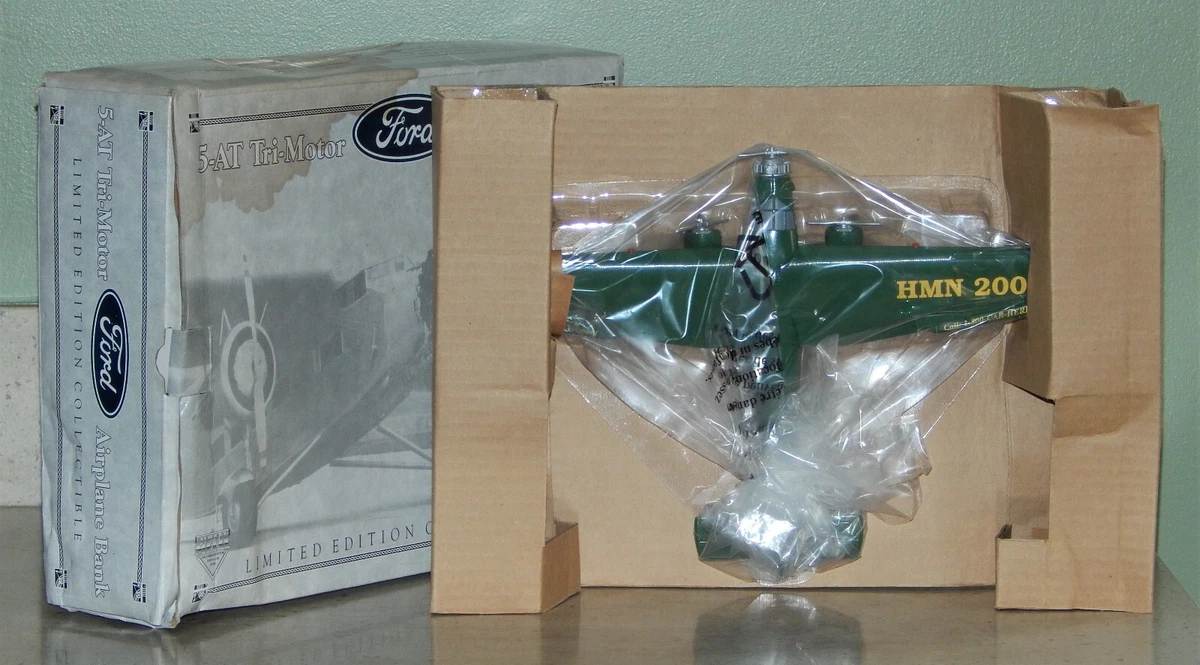 Vintage NOS 5-AT Tri-Motor FORD Diecast Airplane Coin Bank Liberty Classics  Box | eBay
