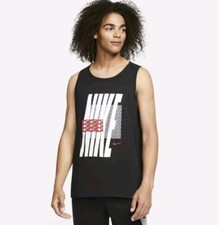 Nike Men's Swoosh Icon Futura Tank Top - CT8445 010 - Black