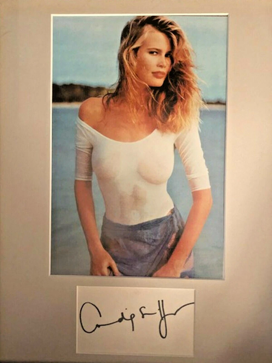 Sexy, Almost Nude Claudia Schiffer Genuine Autograph - Great Photo - COA |  eBay
