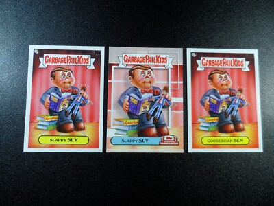 Goosebumps R.L. Stine Slappy the Dummy Spoof Garbage Pail Kids 3 Card Set