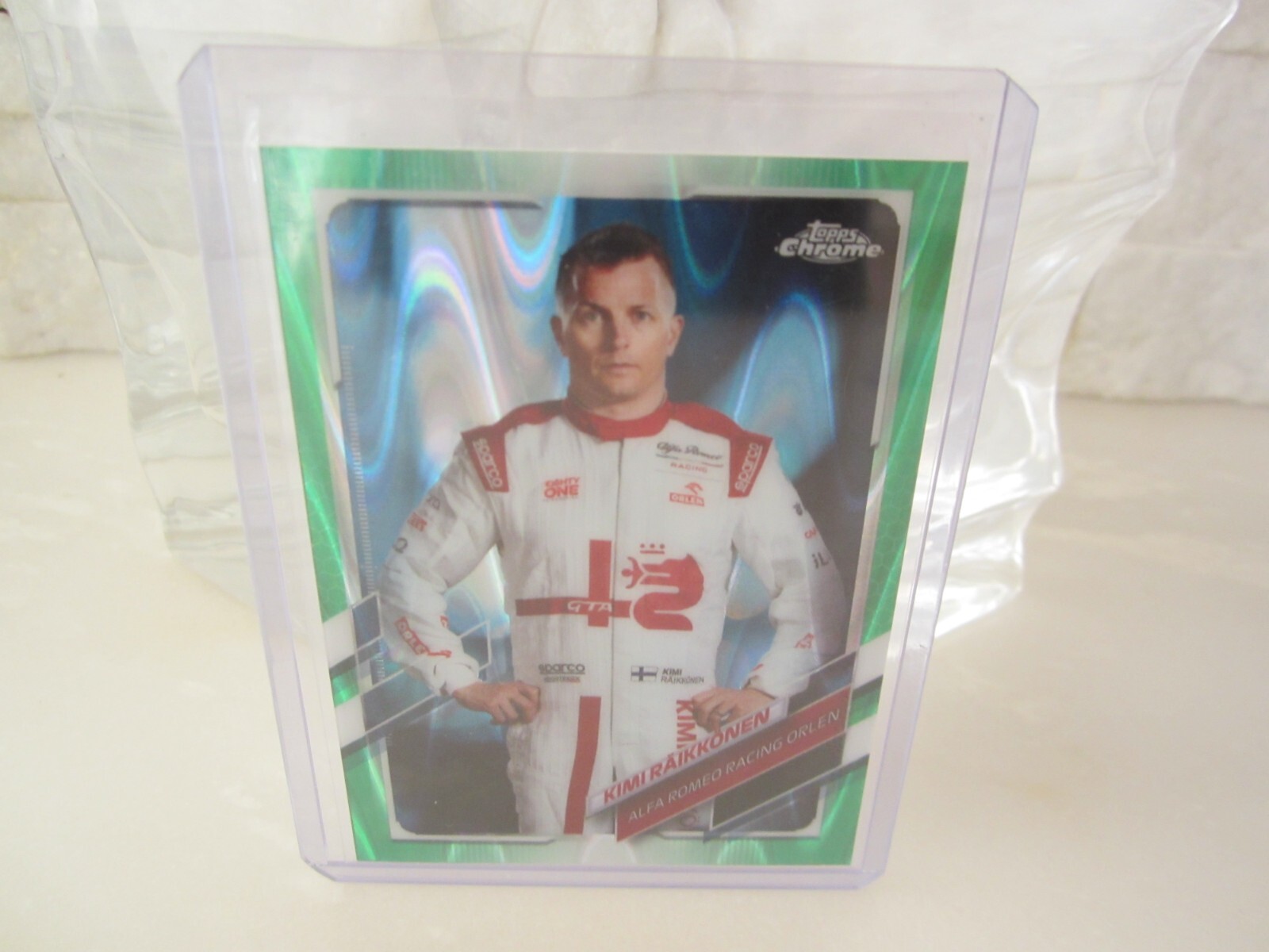 2021 Topps Chrome Formula 1 Kimi Raikkonen #15 Green Raywave /99 NM