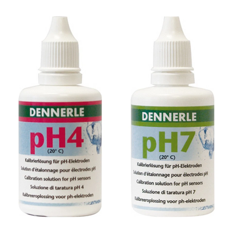 Pufferlösung pH4 pH7 Kalibrierlösung Kalibrierung Eichlösung Set Dennerle