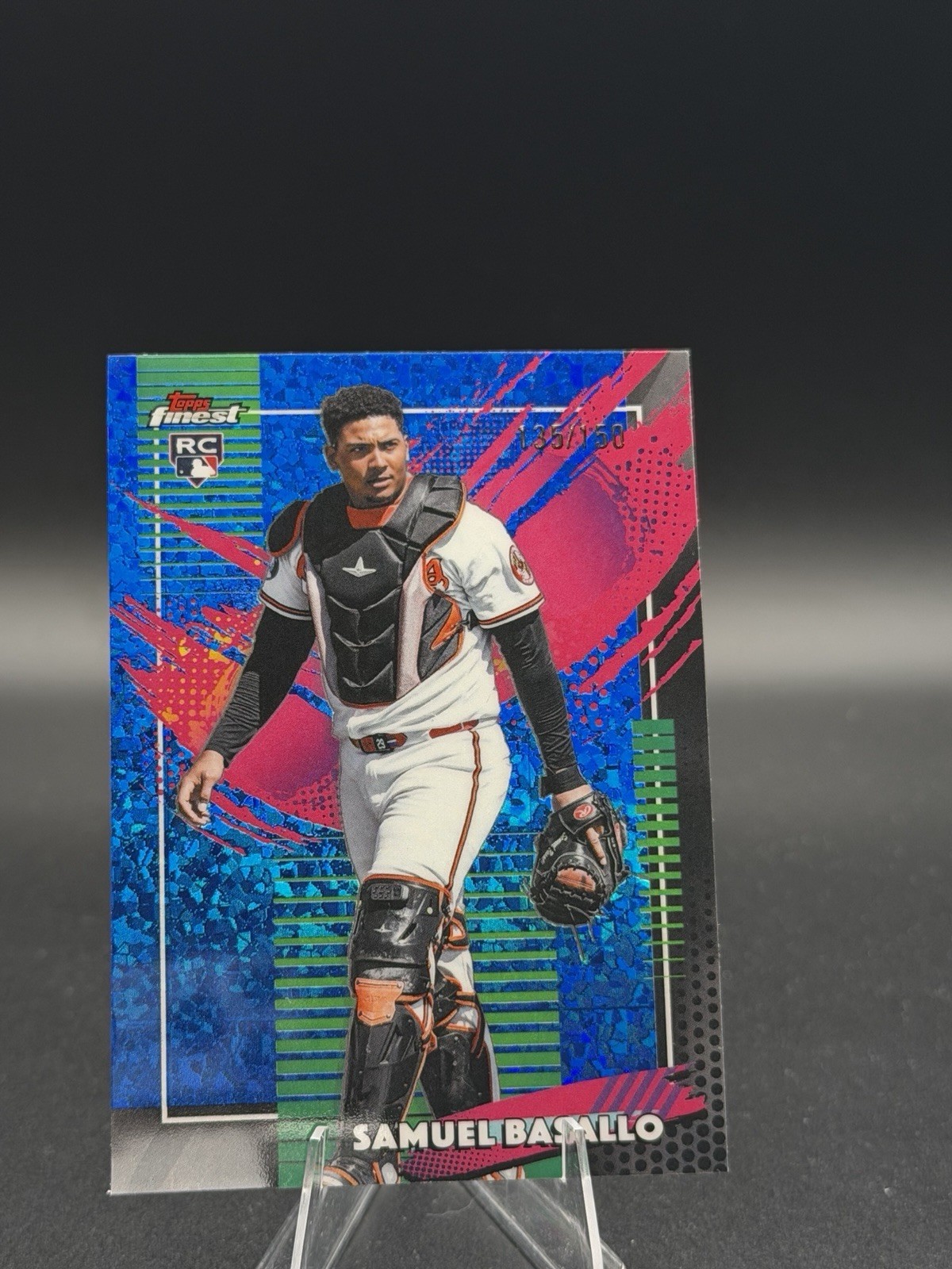 Samuel Basallo 2026 Topps Finest Blue Mini Diamonds 135/150, Orioles
