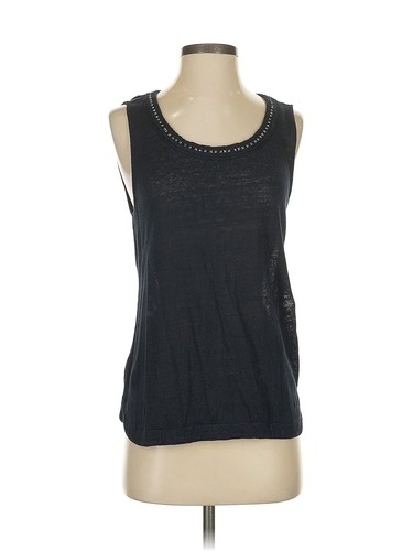 Top Ann Taylor Femme – Noir Sans Manches, Volants, Taille M, Occasion Très Bon état