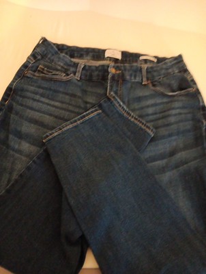 True Craft Jeans Women's  Plus 16W Curvy Skinny  Dark Denim High Rise  Stretch