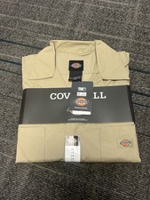 Dickies Men's Short Sleeve Coverall, Khaki, Size Large
