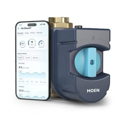 #ad Moen 900 002 1.25 in Flo Smart Water Monitor and Automatic Shutoff New Sealed $459.95