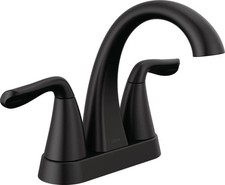 Delta Arvo 25840LF-BL Centerset Bathroom Faucet Matte Black 1.2 GPM