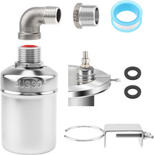 Water Float Valve, 1/2inch to 3/4inch Automatic Water Level Control Valve