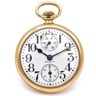 Reloj Bolsillo 1912 Elgin Grado Ferroviario Indicador de Viento 16s 19j Grado 372 #WB4110 3
