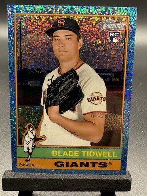 2025 Topps Heritage High Number Blade Tidwell RC Chrome Blue Sparkle 22326