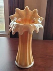 Butterscotch on Milk Glass Westmoreland Glass Carnival Glass Corinth JIP Vase