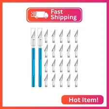DIYSELF 2 Pack Exacto Knife for Crafts, Precision Knife Exacto Blades, Hobby Kni
