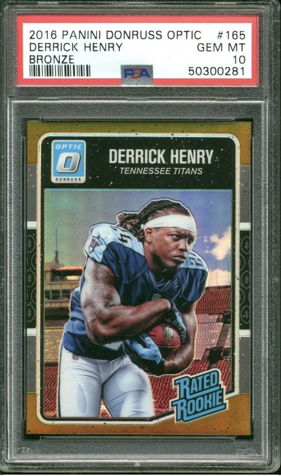 2016 Panini Donruss Optic Derrick Henry Bronze Rated Rookie PSA 10 Gem Mint Pop4