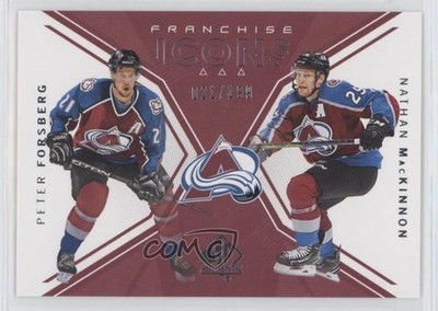 2018 SP Authentic Franchise Icons 21/199 Nathan MacKinnon Peter Forsberg HOF 0c3