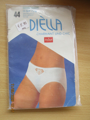 VINTAGE Triumph Diella Slip Unterhose Größe 44 Fb weiß SEXY EROTISCH