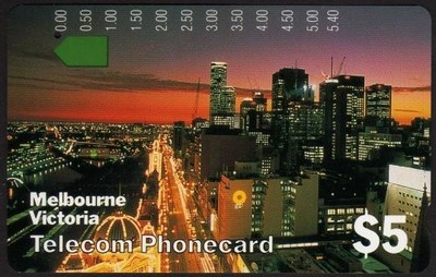  1991 | Australia Telecom Victoria T4C1 | $5 phonecard | UNUSED 