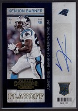 2013 Kenjon Barner Contenders Playoff Ticket Variation Auto RC /99 #152 (B354)