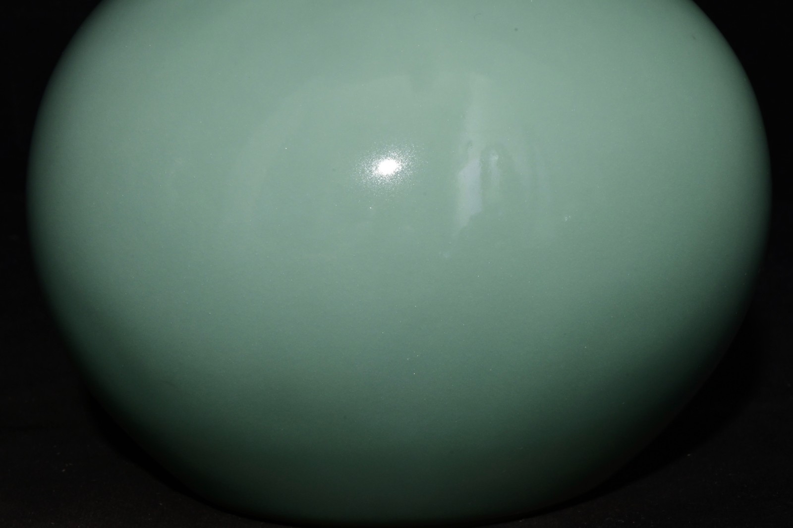 A Pair Nice Chinese Art Handmade Painting Monochrome Glaze Porcelain Vase