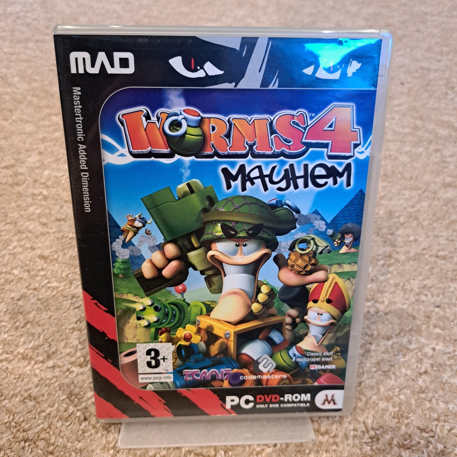 Worms 4 Mayhem Mastertronic Added Dimension PC Video Game Multiplayer