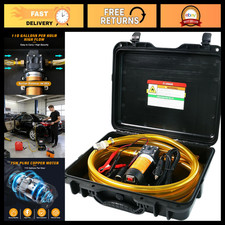 12V Gasoline Transfer Pump Set, 75W, 110GPH, Fuel Pipe Cables, Ideal for Vehic