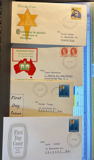 Australia 4 Pre decimal FDC's (4) Christmas QE2 Pair etc embossed covers(530)