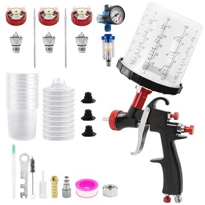 R500 LVLP Paint Sprayer 1.3 1.7 2.0mm Nozzles Car Spray Gun Kit for Primer DIY