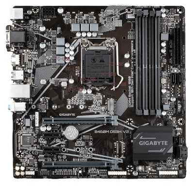 Gigabyte B460M DS3H V2 Motherboard 1200 Supports 10th Gen PCIe Gen3 x4 M.2