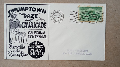 GUERNEVILLE CALIFORNIA 1949 COVER STUMPTOWN DAZE  CAVALCADE CELEBRATION
