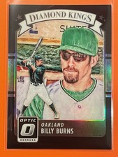 2016 Panini Donruss Optic Billy Burns Diamond Kings Black /25 #20 Baseball A’s