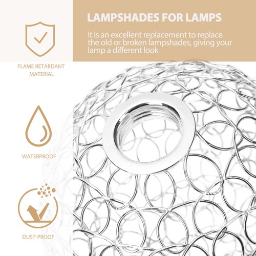 Lamp Shade Chandelier Hollow Out Iron Frame Patterned Wire Shades - Picture 5 of 12