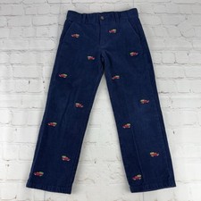 Janie And Jack Holiday Red Truck And Tree Corduroy Navy Blue Pants Size Boys 5