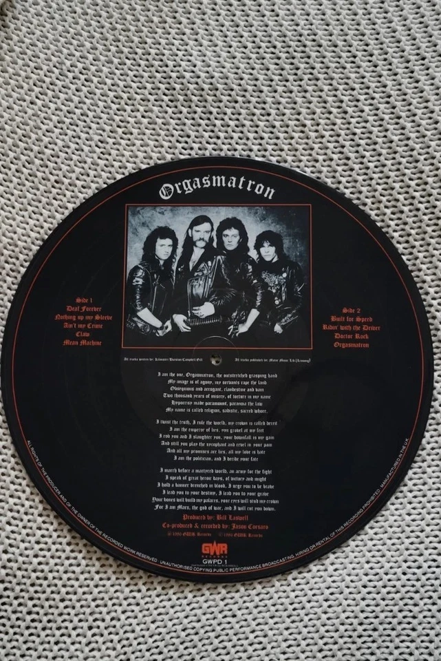 Motorhead, Orgasmatron, 1986  Made In UK Picture Disc  - Image 2 of 4
