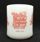 Vtg Valley Railroad Company The Connecticut Valley Line Milk Glass Mug