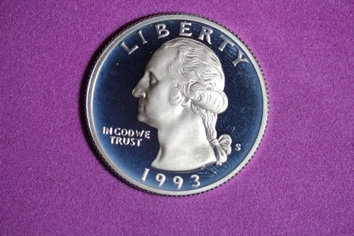 ESTATE FIND 1993 S PROOF SILVER WASHINGTON QUARTER #K58759